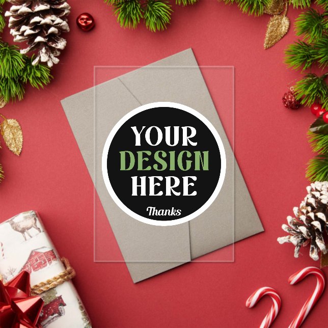 custom, unique, sleek & minimalist hershey®'s kiss acrylic invitations (Insitu (Holiday))