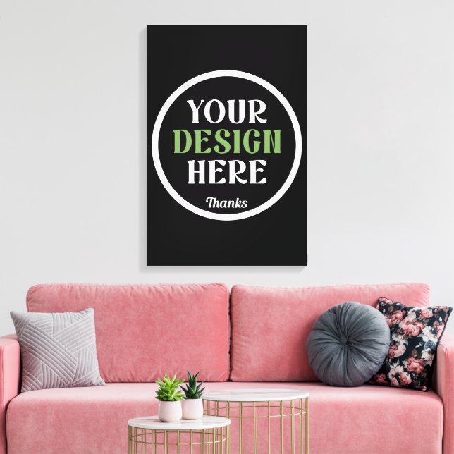 custom, unique, sleek & minimalist hershey®'s kiss canvas print (Insitu(LivingRoom))