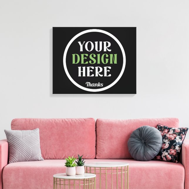 custom, unique, sleek & minimalist hershey®'s kiss canvas print (Insitu(LivingRoom))
