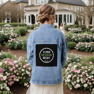 custom, unique, sleek & minimalist hershey®'s kiss denim jacket