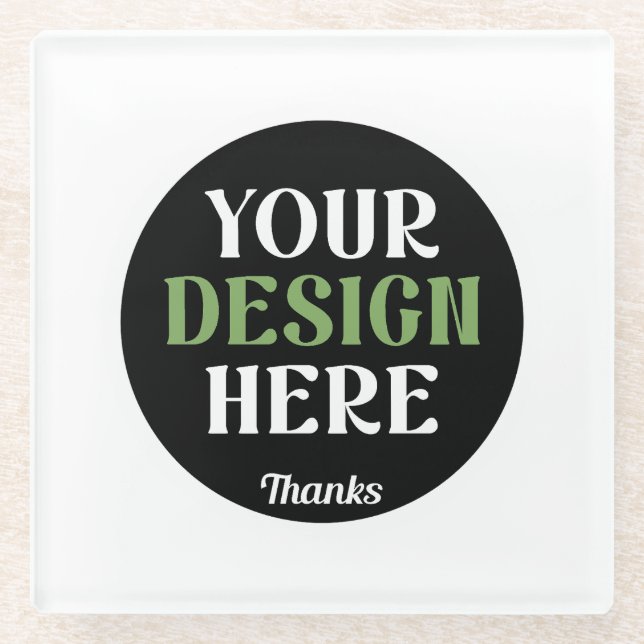 custom, unique, sleek & minimalist hershey®'s kiss glass coaster (Front)