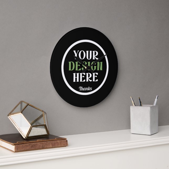 custom, unique, sleek & minimalist hershey®'s kiss large clock (Office)