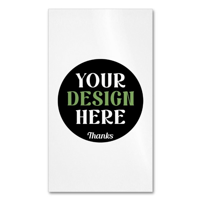 custom, unique, sleek & minimalist hershey®'s kiss 	Magnetic business card (Front Vertical)