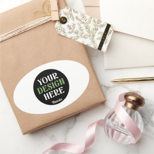 custom, unique, sleek & minimalist hershey®'s kiss oval sticker