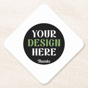 custom, unique, sleek & minimalist hershey®'s kiss paper coaster