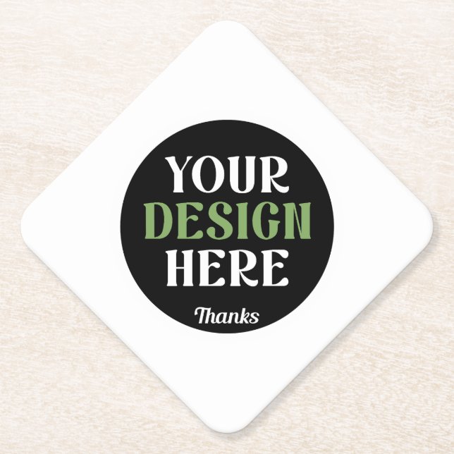 custom, unique, sleek & minimalist hershey®'s kiss paper coaster (Front)