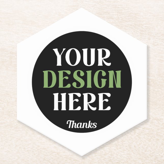 custom, unique, sleek & minimalist hershey®'s kiss paper coaster (Front)