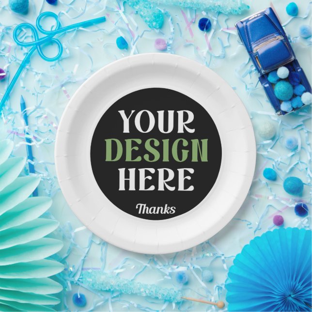 custom, unique, sleek & minimalist hershey®'s kiss paper plate (Party)