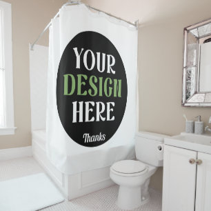 custom, unique, sleek & minimalist hershey®'s kiss shower curtain