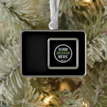 custom, unique, sleek &amp; minimalist hershey®'s kiss silver plated framed ornament