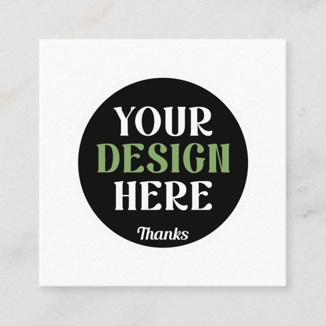 custom, unique, sleek & minimalist hershey®'s kiss square business card (Front)