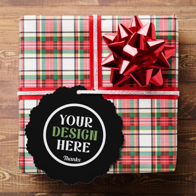 custom, unique, sleek & minimalist hershey®'s kiss tree decoration card (Insitu (Gift))