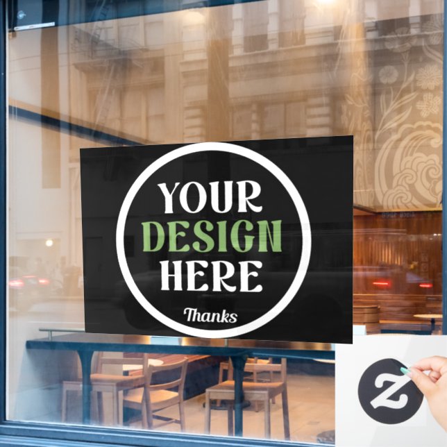 custom, unique, sleek & minimalist hershey®'s kiss window cling (Cafe Window)