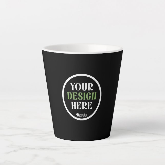 custom, unique, sleek & minimalist latte mug (Front)