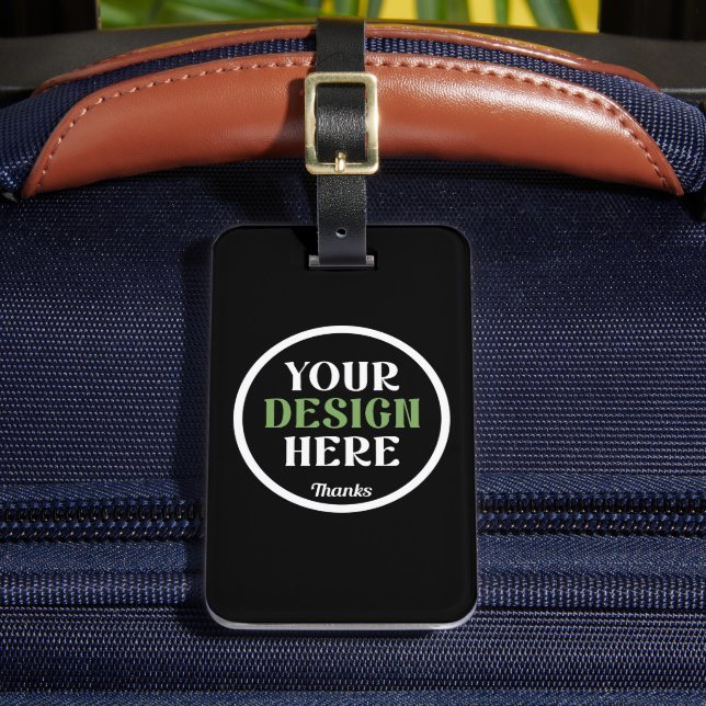 custom, unique, sleek & minimalist luggage tag (Front Insitu 2)