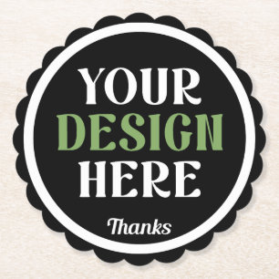 custom, unique, sleek & minimalist paper coaster