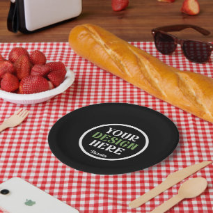 custom, unique, sleek & minimalist paper plate