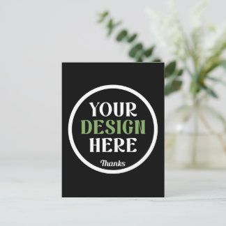 custom, unique, sleek & minimalist postcard