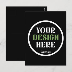 custom, unique, sleek & minimalist postcard