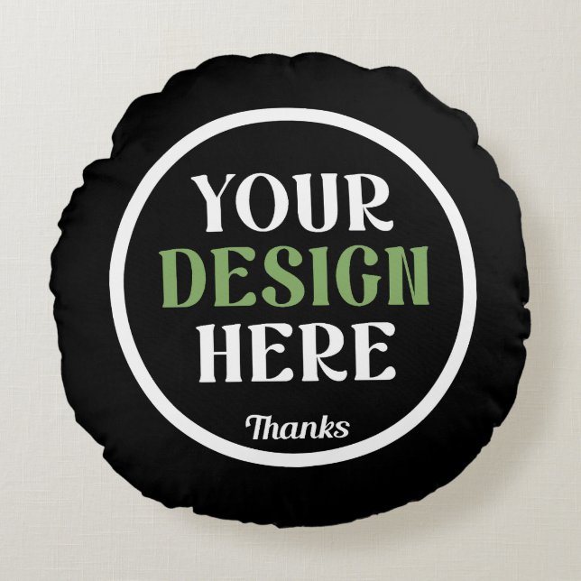 custom, unique, sleek & minimalist round cushion (Front)