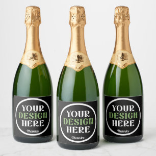 custom, unique, sleek & minimalist sparkling wine label