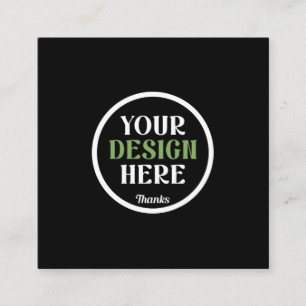 custom, unique, sleek & minimalist square business card