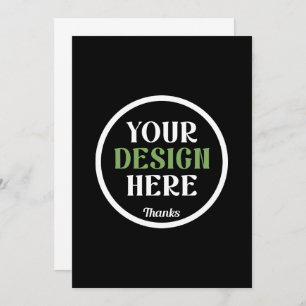 custom, unique, sleek & minimalist thank you card
