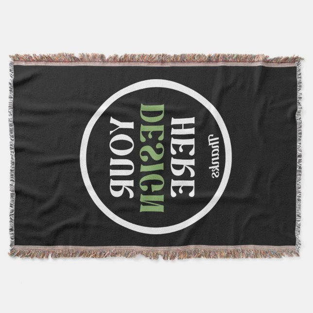 custom, unique, sleek & minimalist throw blanket (Front)