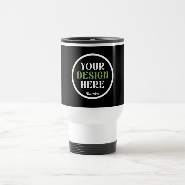 custom, unique, sleek & minimalist travel mug (Center)