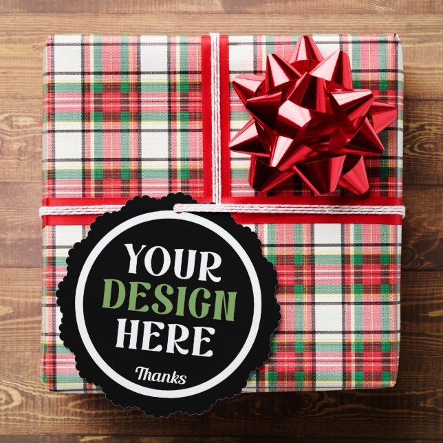 custom, unique, sleek & minimalist tree decoration card (Insitu (Gift))