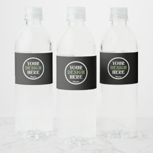 custom, unique, sleek & minimalist water bottle la label