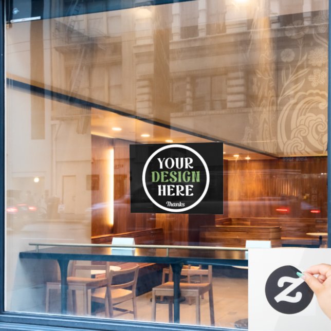 custom, unique, sleek & minimalist window cling (Cafe Window)