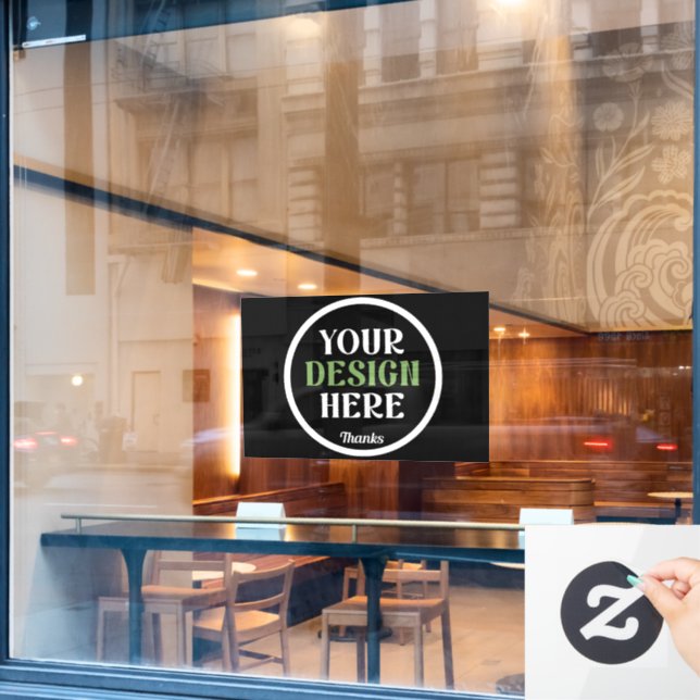 custom, unique, sleek & minimalist window cling (Cafe Window)