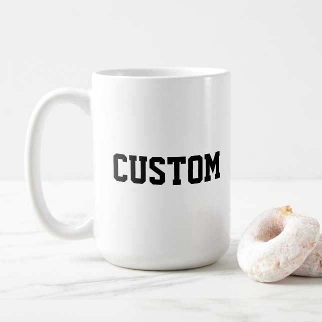 Custom University College Letter Her Graduate Gift Coffee Mug (With Donut)