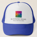 Custom Upload Business Company Logo Here Trucker Hat<br><div class="desc">Custom Upload Business Company Logo Here Personalised Template Trucker Hat.</div>