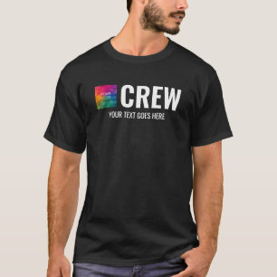 Custom Upload Business Logo Here Mens Crew Work T-Shirt