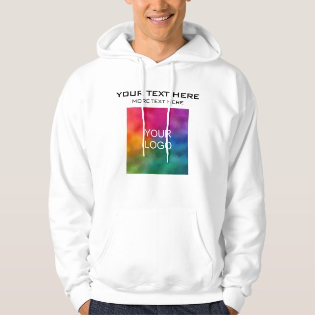 Custom Upload Business Logo Here Mens Modern Best Hoodie (Front)