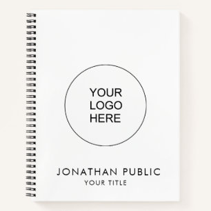 Custom Upload Company Logo Add Your Text Name Notebook