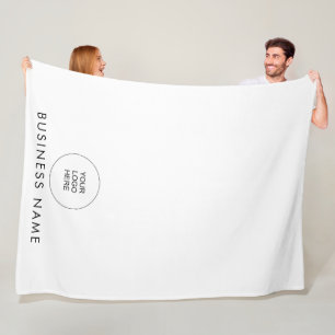 Custom Upload Company Logo Here Add Text Large Fleece Blanket