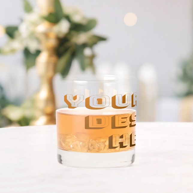 Custom Upload Design Product Whiskey Glass (Insitu (Wedding))