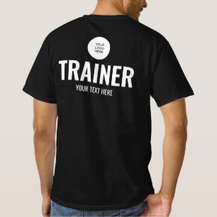 Custom Upload Logo Mens Trainer Coach Template T-Shirt