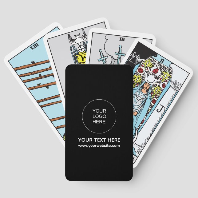 Custom Upload Your Business Logo Here Tarot Playing Cards (Back)