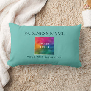 Custom Upload Your Logo Add Text Minimal Template Lumbar Cushion