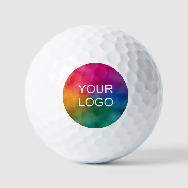 Custom Upload Your Logo Elegant Value 3 Pack Golf Balls (Front)