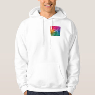 Custom Upload Your Logo Image Template Men's Basic Hoodie