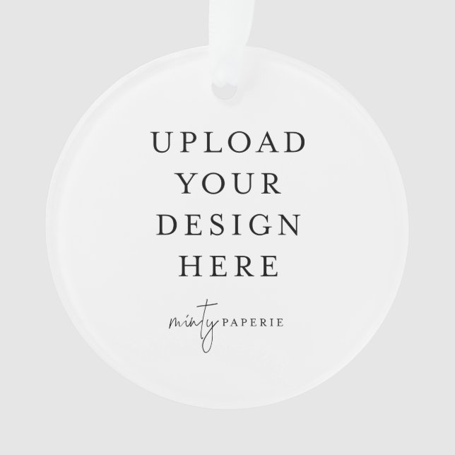 Custom Upload Your Photo Acrylic Ornament (Front)