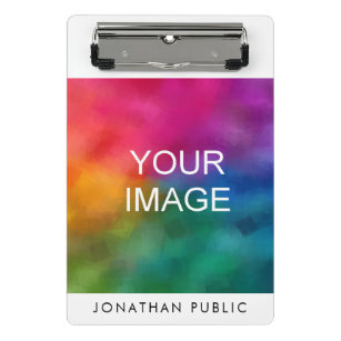 Custom Upload Your Photo Image Logo Design Name Mini Clipboard