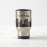Custom Urban Cityscape Shades of Grey Personalised