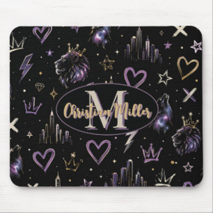 Custom Urban Graffiti Cosmic Doodle Mouse Mat