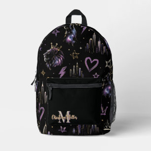 Custom Urban Graffiti Cosmic Doodle Printed Backpack